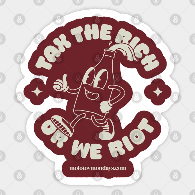 Tax the rich! Sticker by boothy